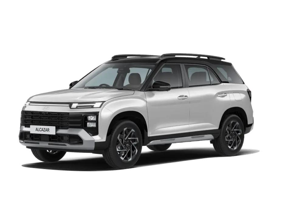 Hyundai Alcazar 1.5 D AT Signature 6 Str DT - Altas white with black roof