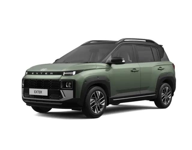 Hyundai Exter EXTER 1.2 Kappa Petrol AMT HX 6 DT - Ranger Khaki with Black roof