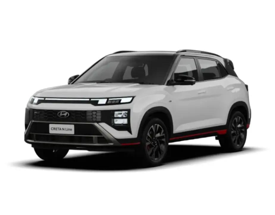 Hyundai Creta N Line N10 DCT DT - Atlas White with Abyss Black