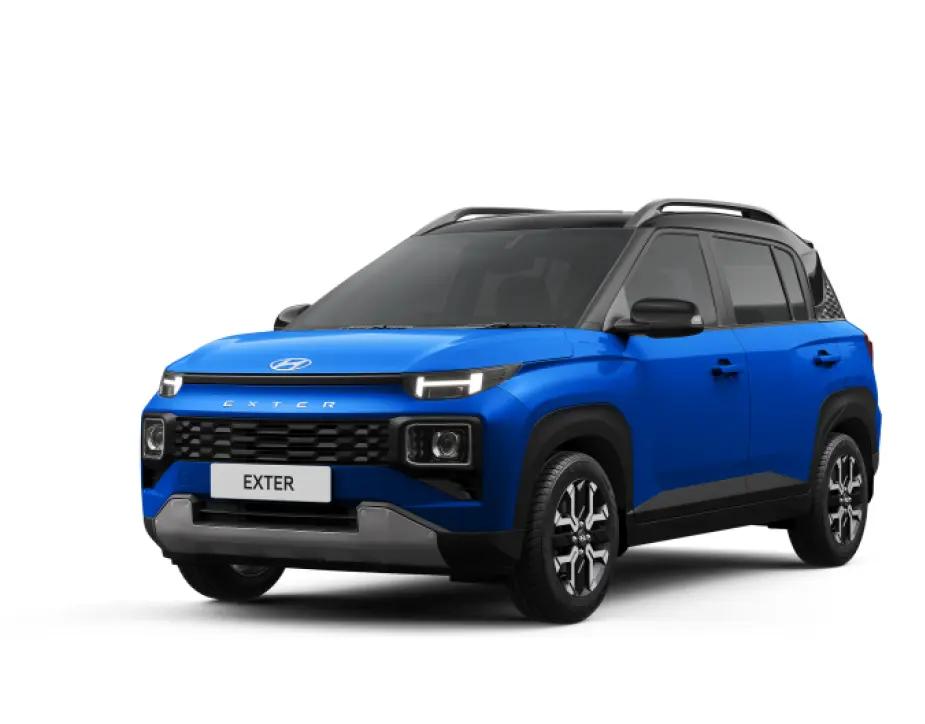 Hyundai Exter 2023-2026 SX AMT Tech - Cosmic blue with abyss black