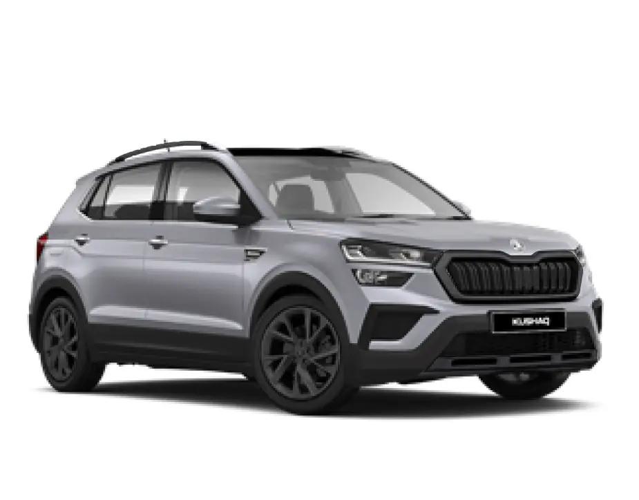 Skoda Kushaq 2021-2026 Sportline 1.0 TSI MT - Brillant silver with carbon steel roof