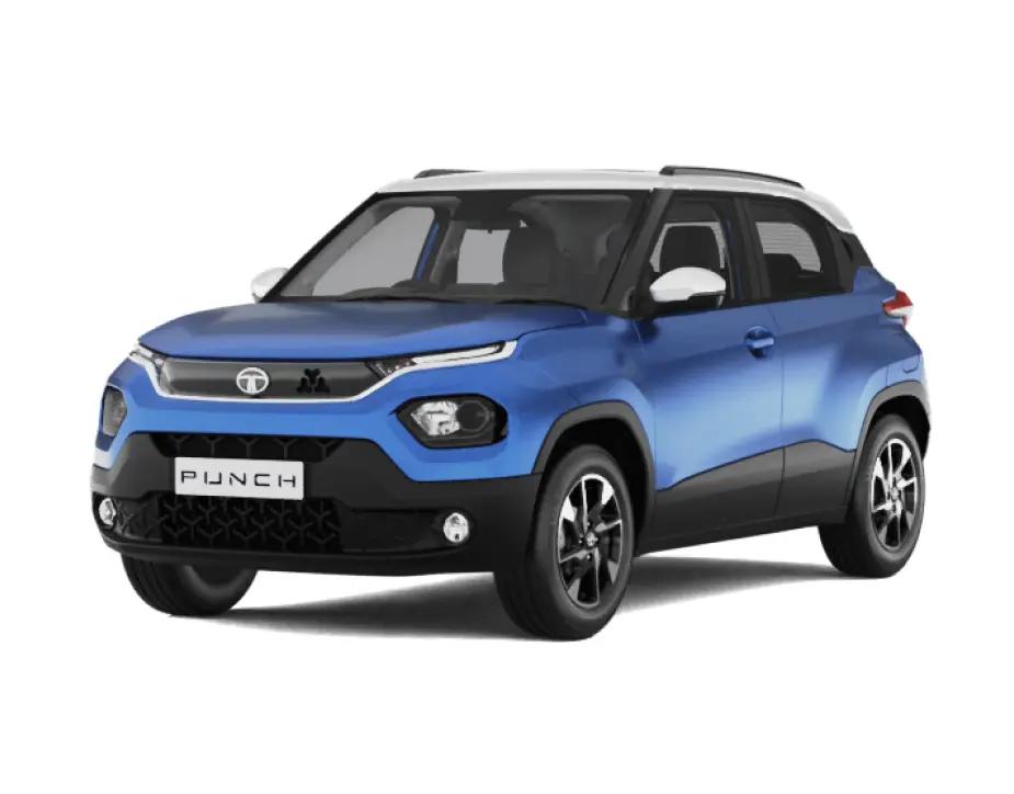 Tata Punch 2021-2026 Creative + AMT - TORNADO BLUE WITH WHITE ROOF