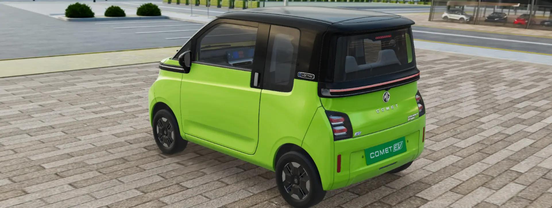 Morris Garages Comet EV Left Rear Three Quarter