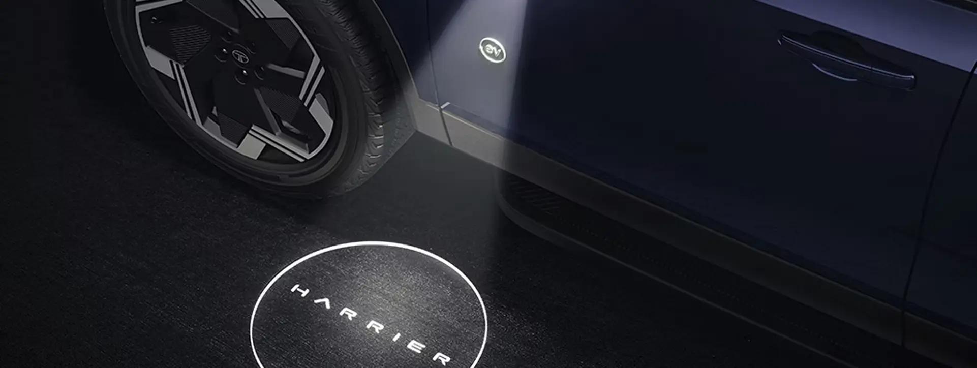 Tata Harrier EV Logo Projection ORVM