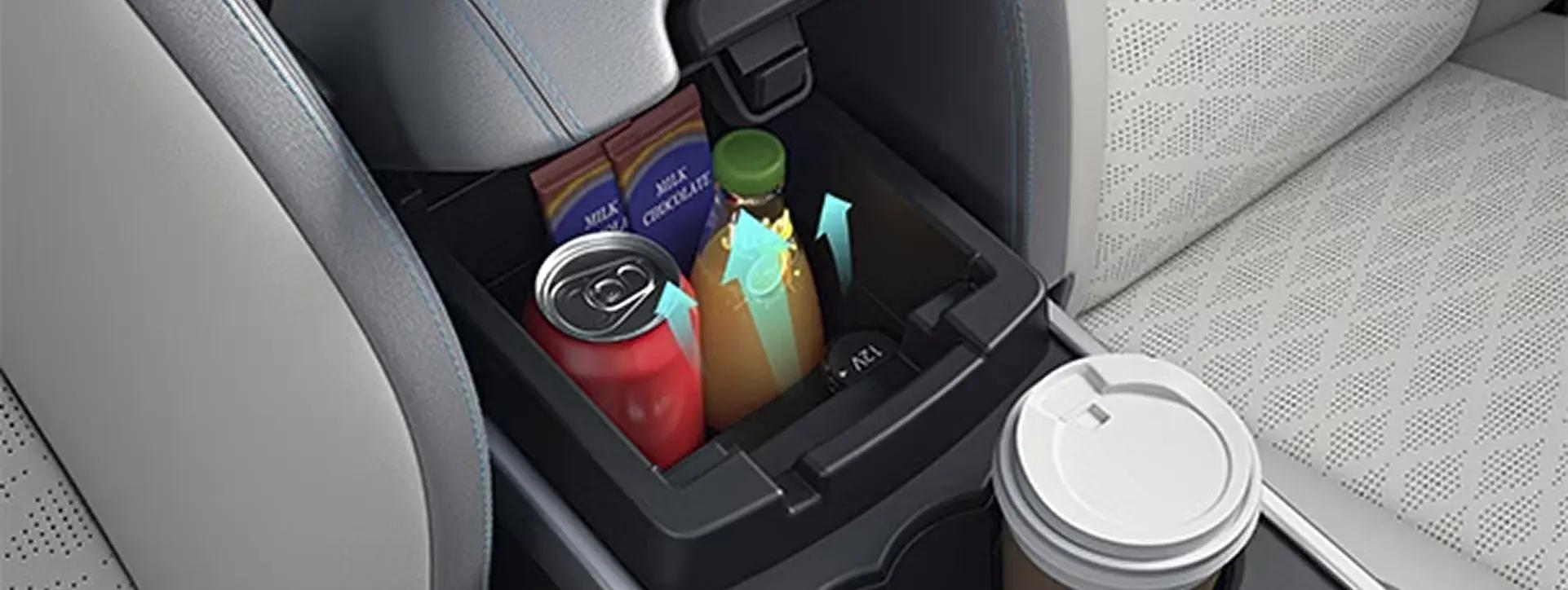 Tata Harrier EV Cooled Storage Under Armrest