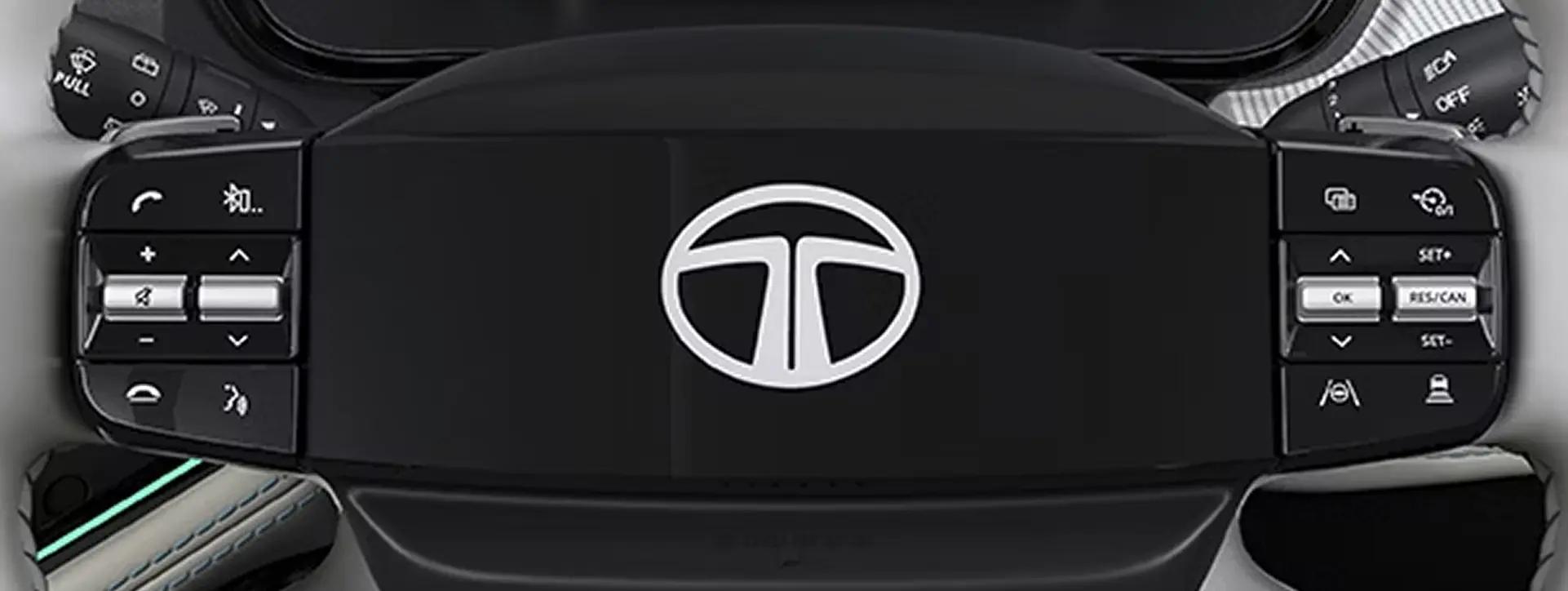 Tata Harrier EV Smart Digital Steering Wheel