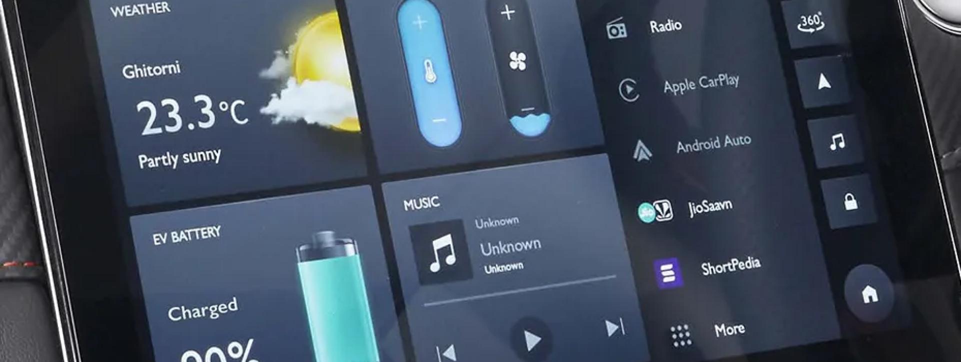 Morris Garages ZS EV Infotainment System