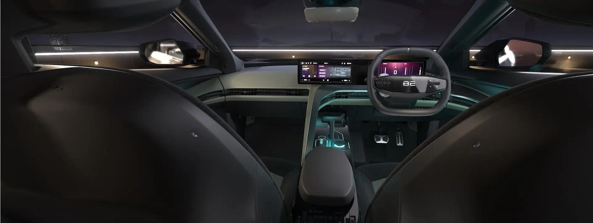 Mahindra BE 6 Dashboard (Night time)