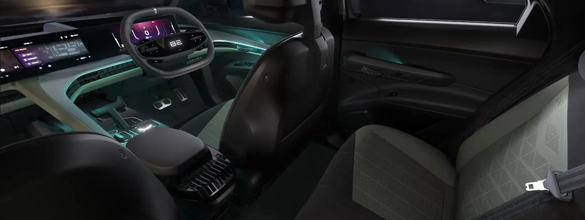 Mahindra BE 6 Seats Ariel View