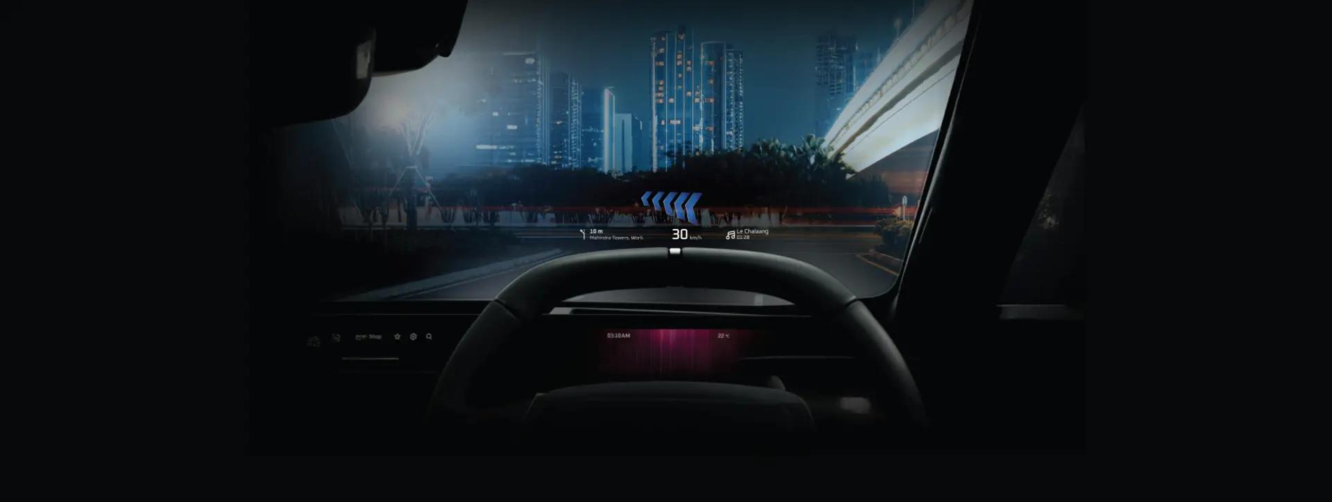 Mahindra BE 6 VisionX AR Heads up Display