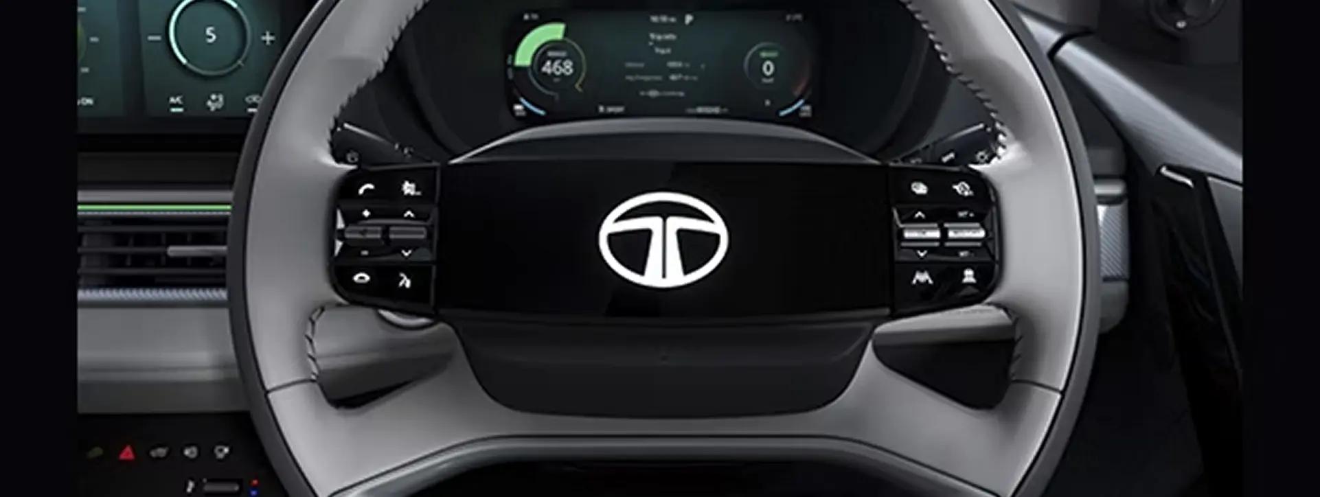 Tata Curvv EV Smart Digital Steering Wheel