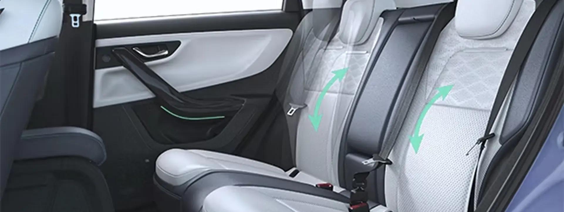 Tata Curvv EV 2 stage rear seat recline