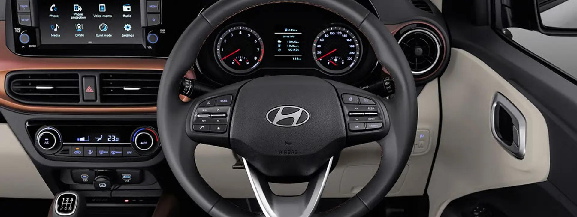 Hyundai	Aura streeting wheel