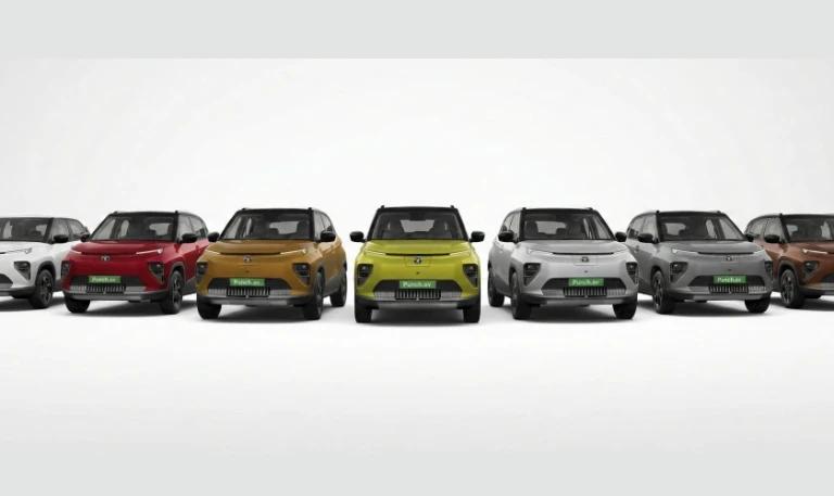 Image for 7 New Colors for 2026 Tata Punch EV Facelift: Which Variant Gets Which?