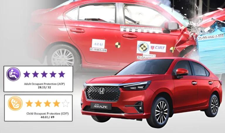 Image for Honda Amaze (3rd Gen) Earns 5-Star Bharat NCAP Safety Rating