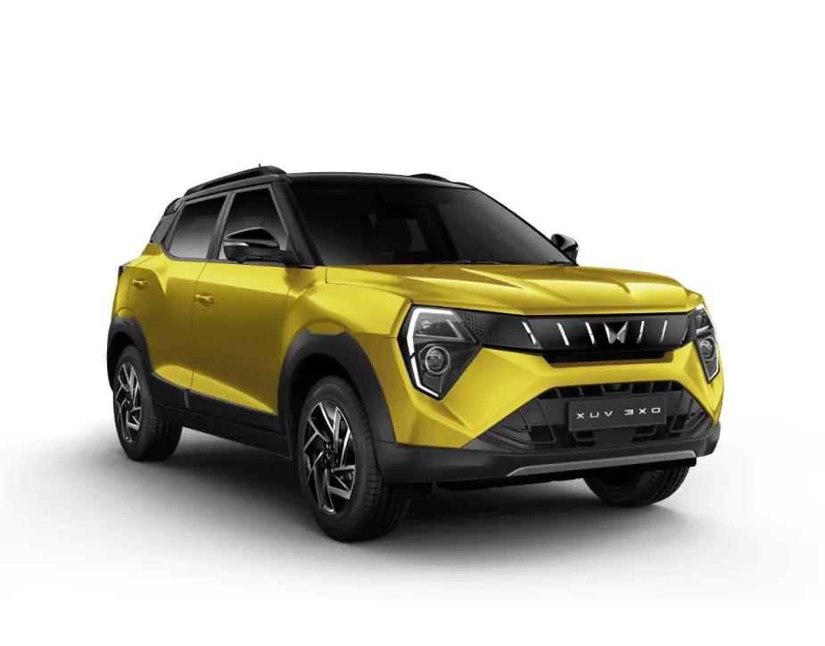 Mahindra XUV 3XO AX7 TGDi PETROL MT - citrine yellow + Stealth black