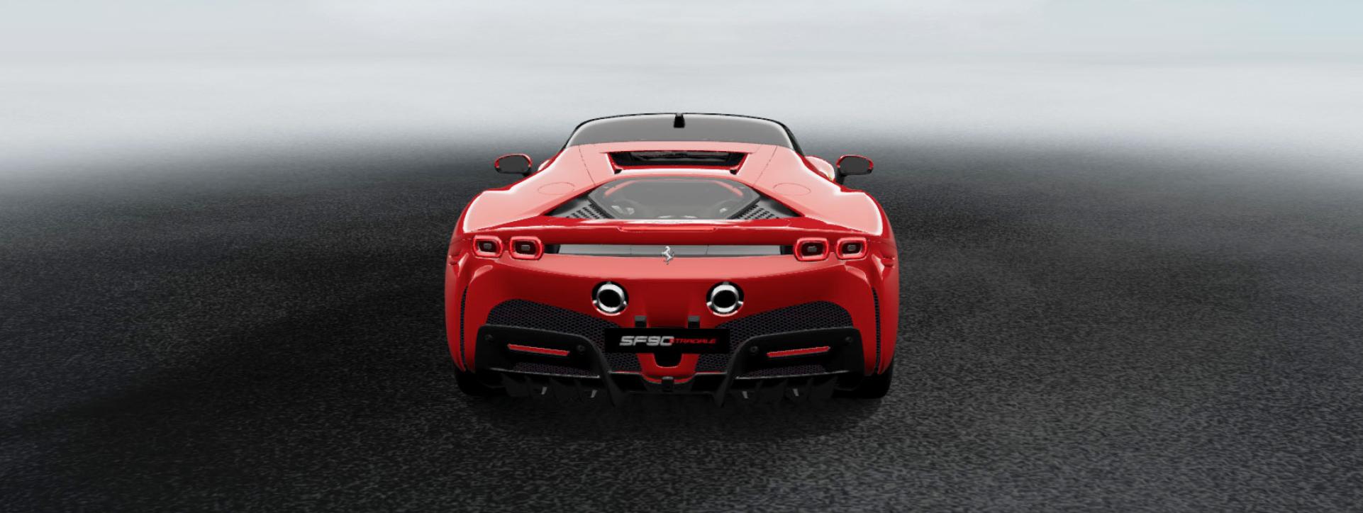 Ferrari SF90 Stradale Rear View Ferrari SF90 Stradale Rear View