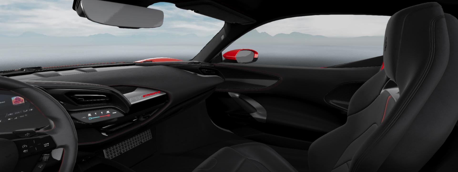 Ferrari SF90 Stradale Door View of Passenger Seat Ferrari SF90 Stradale Door View of Passenger Seat