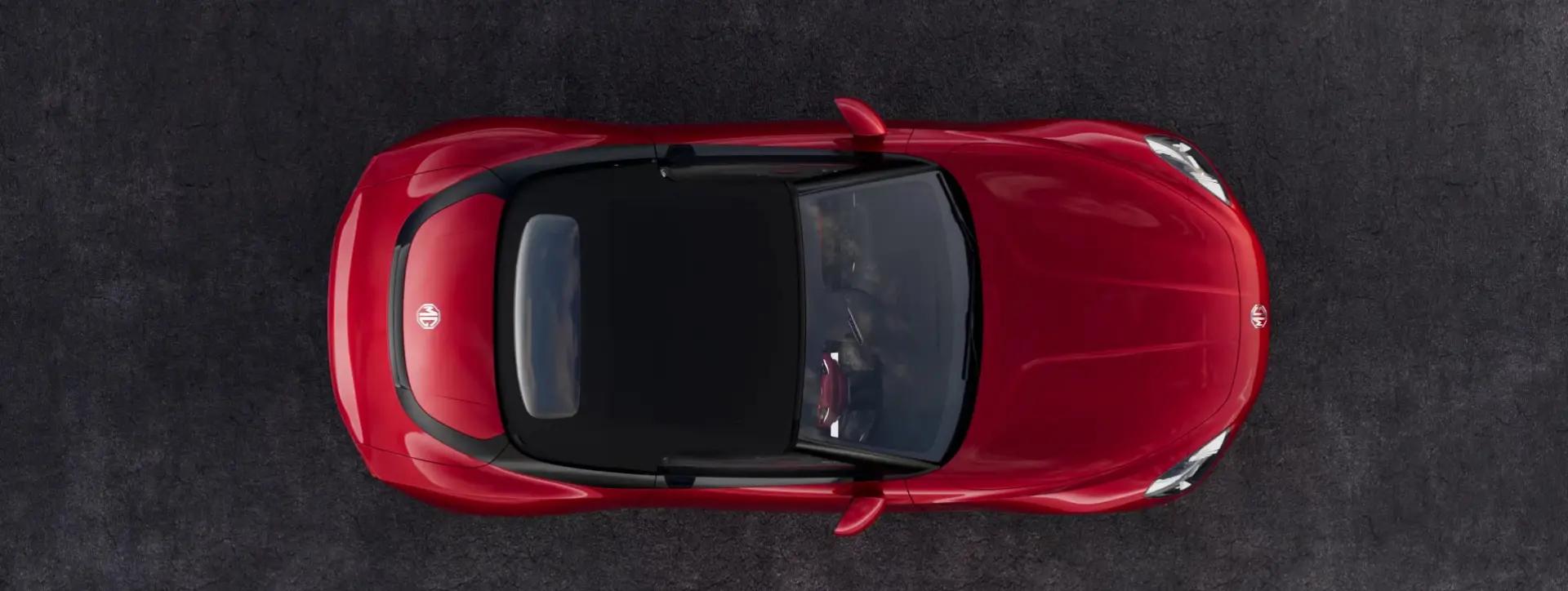 Morris Garages Cyberster Top View Morris Garages Cyberster Top View