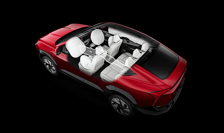 7 Airbags (Driver, Front Passenger, 2 Curtain, Driver Knee, Driver Side, Front Passenger Side)