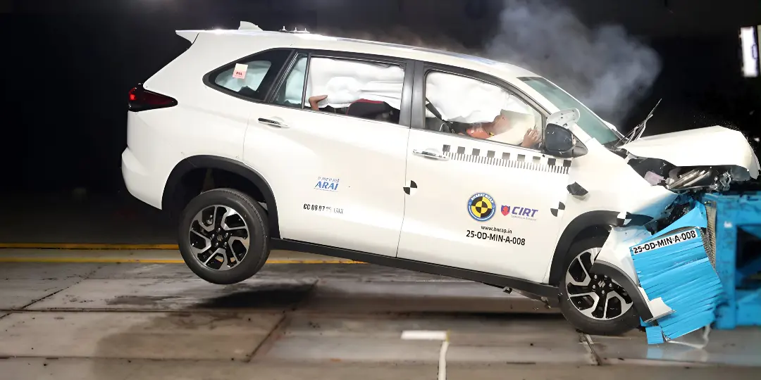 Maruti Invicto Excels in Bharat NCAP Crash Test with 5 Stars