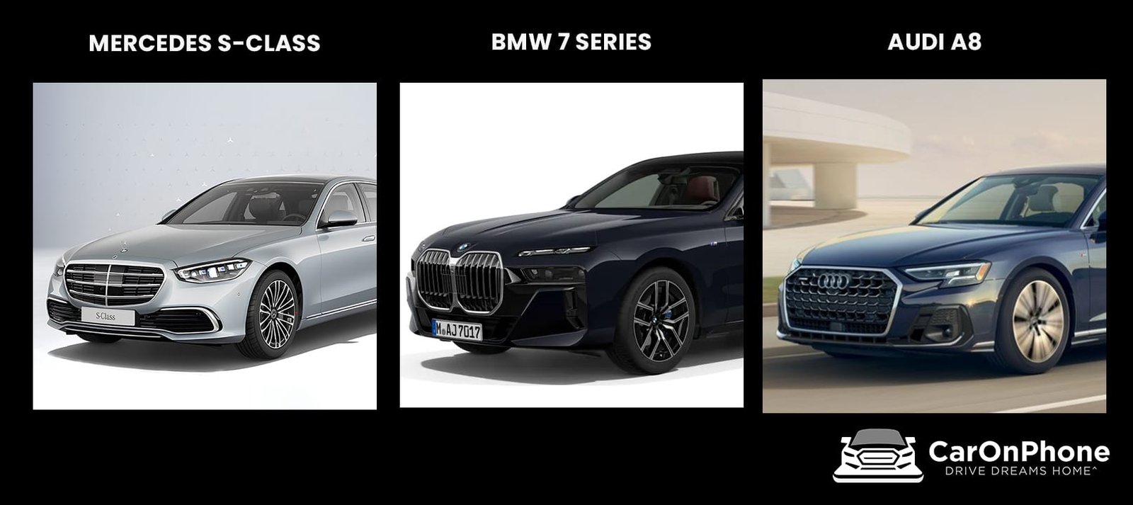 Mercedes S-Class vs BMW 7 Series vs Audi A8 comparision