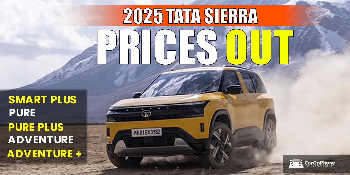 2025 Tata Sierra Smart+, Pure, Adventure Price List Revealed: Check Details Here Cover