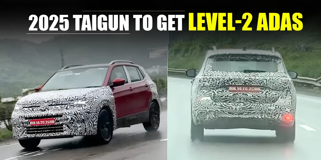 2025 Volkswagen Taigun Facelift Breaks Cover During Road Tests In India