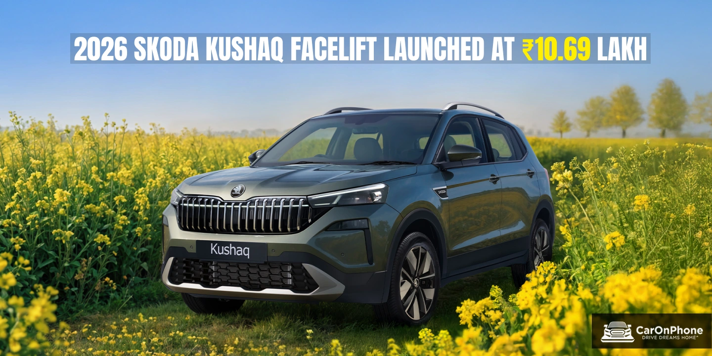 2026 Skoda Kushaq Facelift Launched at ₹10.69 Lakh: Finally Gets Panoramic Sunroof & Rear Disc Brakes 1 2026 Skoda Kushaq Facelift Launched at ₹10.69 Lakh_ Finally Gets Panoramic Sunroof & Rear Disc Brakes