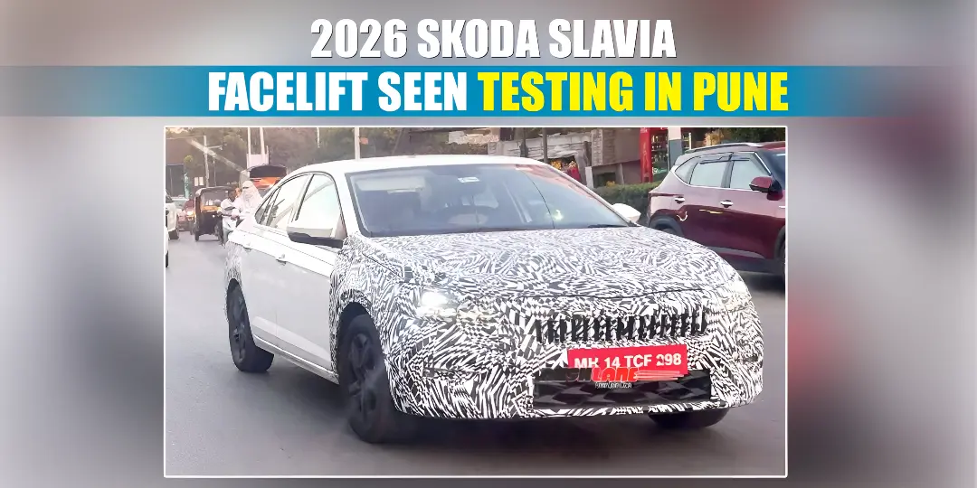 2026 Skoda Slavia Facelift Seen Testing in Pune With New Grille, Lights cover