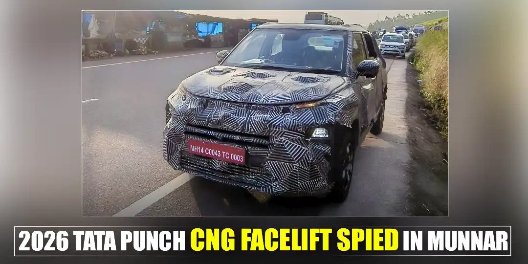 2026 Tata Punch CNG Facelift Spotted in Munnar With Key Exterior, Interior Updates Cover