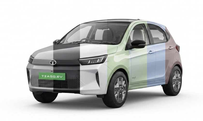 2026 Tata Tiago EV Variant-Wise Color Options Listed