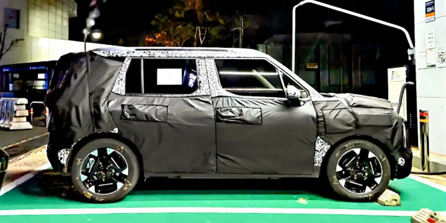 Kia Syros EV Spied Testing Side View