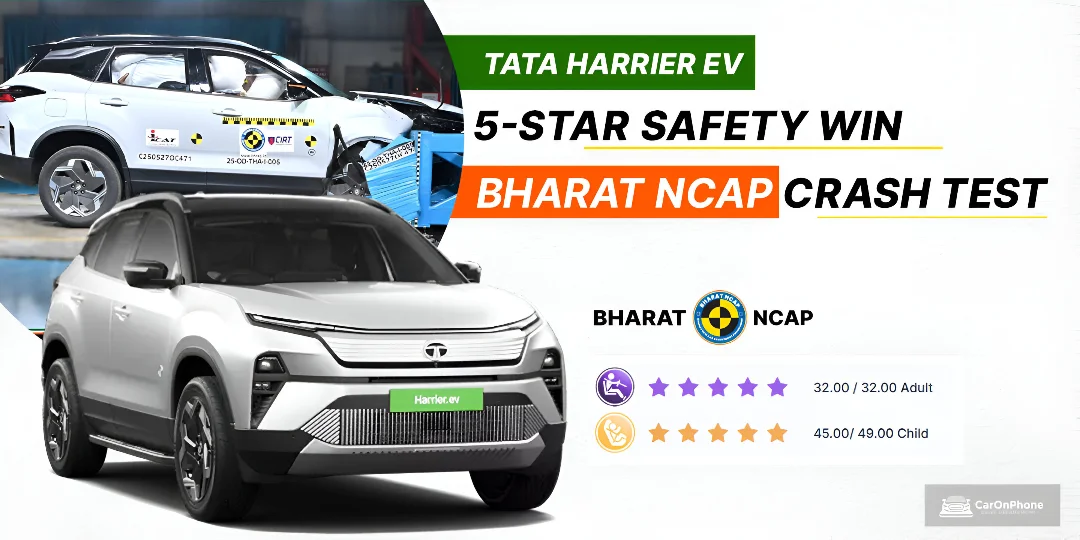 2025 Tata Harrier EV – 5-Star Safety Triumph in Bharat NCAP Crash