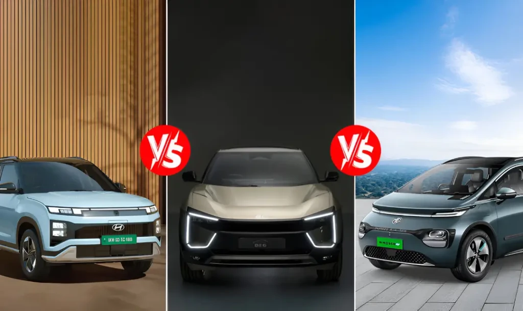 Hyundai Creta EV vs Mahindra Be 6 vs MG Windsor EV: Feature Comparison