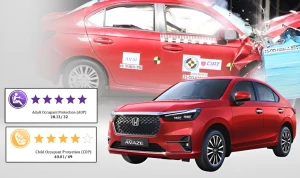 Honda Amaze (3rd Gen) Earns 5-Star Bharat NCAP Safety Rating