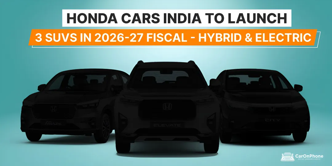 Honda India Launching 3 New SUVs in 2026-27 – Hybrid & Electric Models Confirmed