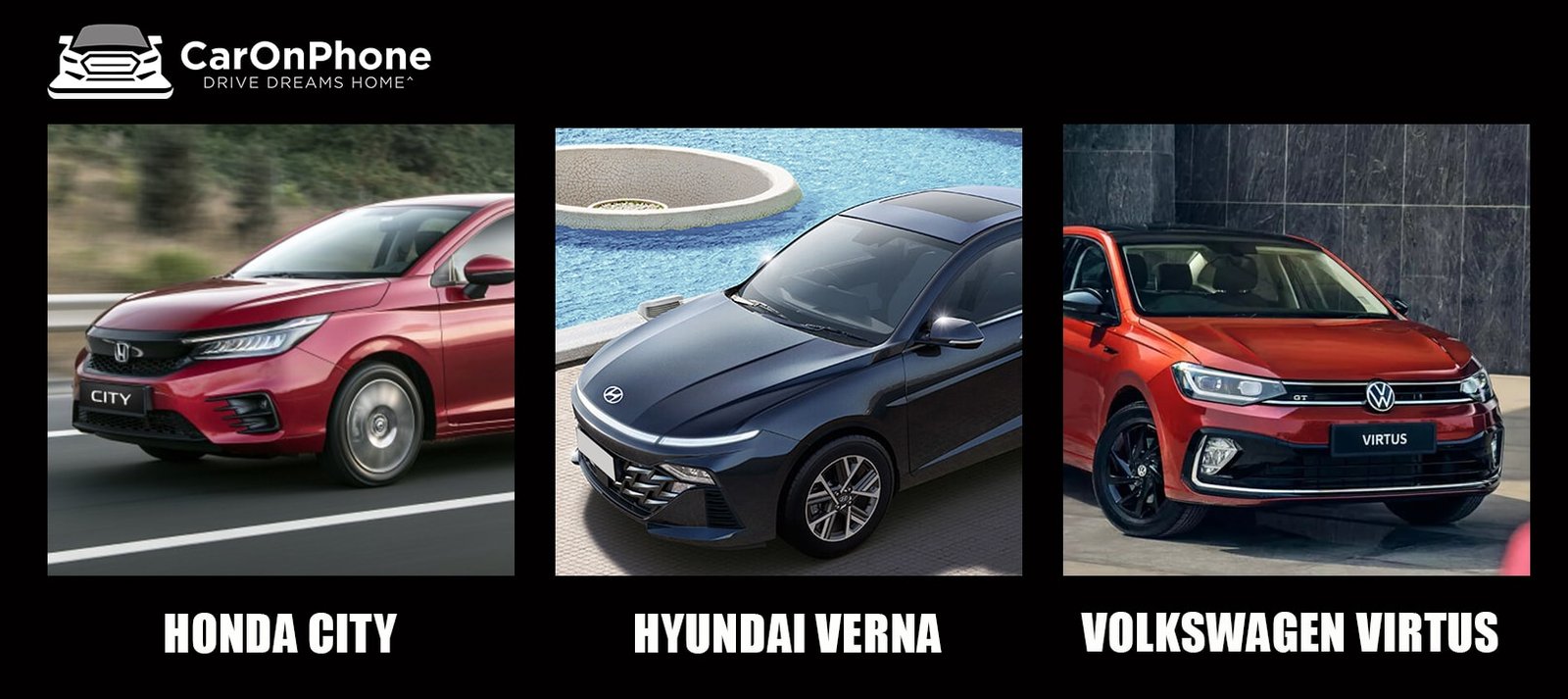 Honda City vs Hyundai Verna vs Volkswagen Virtus