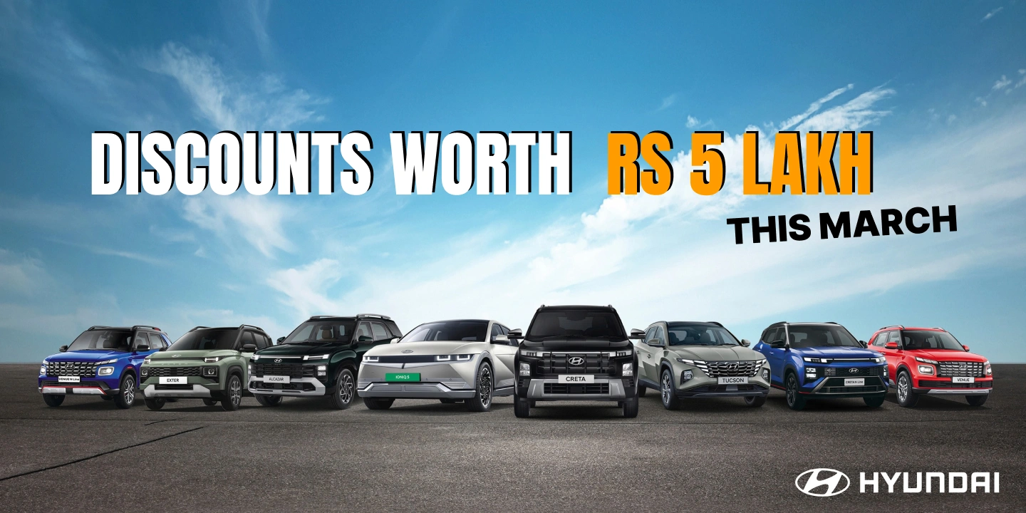 Hyundai March 2026 Discounts_ Save Up to ₹5 Lakh on Creta, Verna, and More!