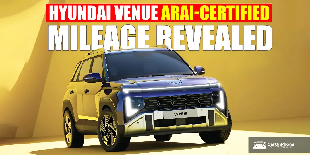 Hyundai Venue Mileage Figures Officially Announced by ARAI Cover