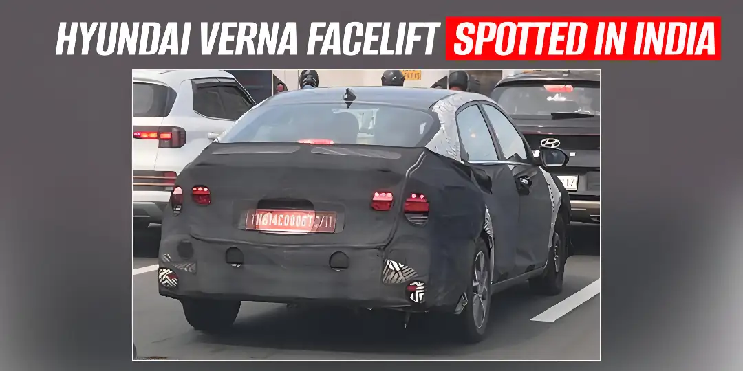 Hyundai Verna Facelift Spotted in India cvoer