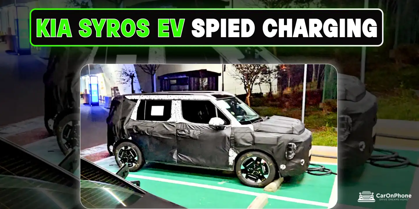 Kia Syros EV Spied Charging – Electric SUV Gears Up for 2026 Debut Cover
