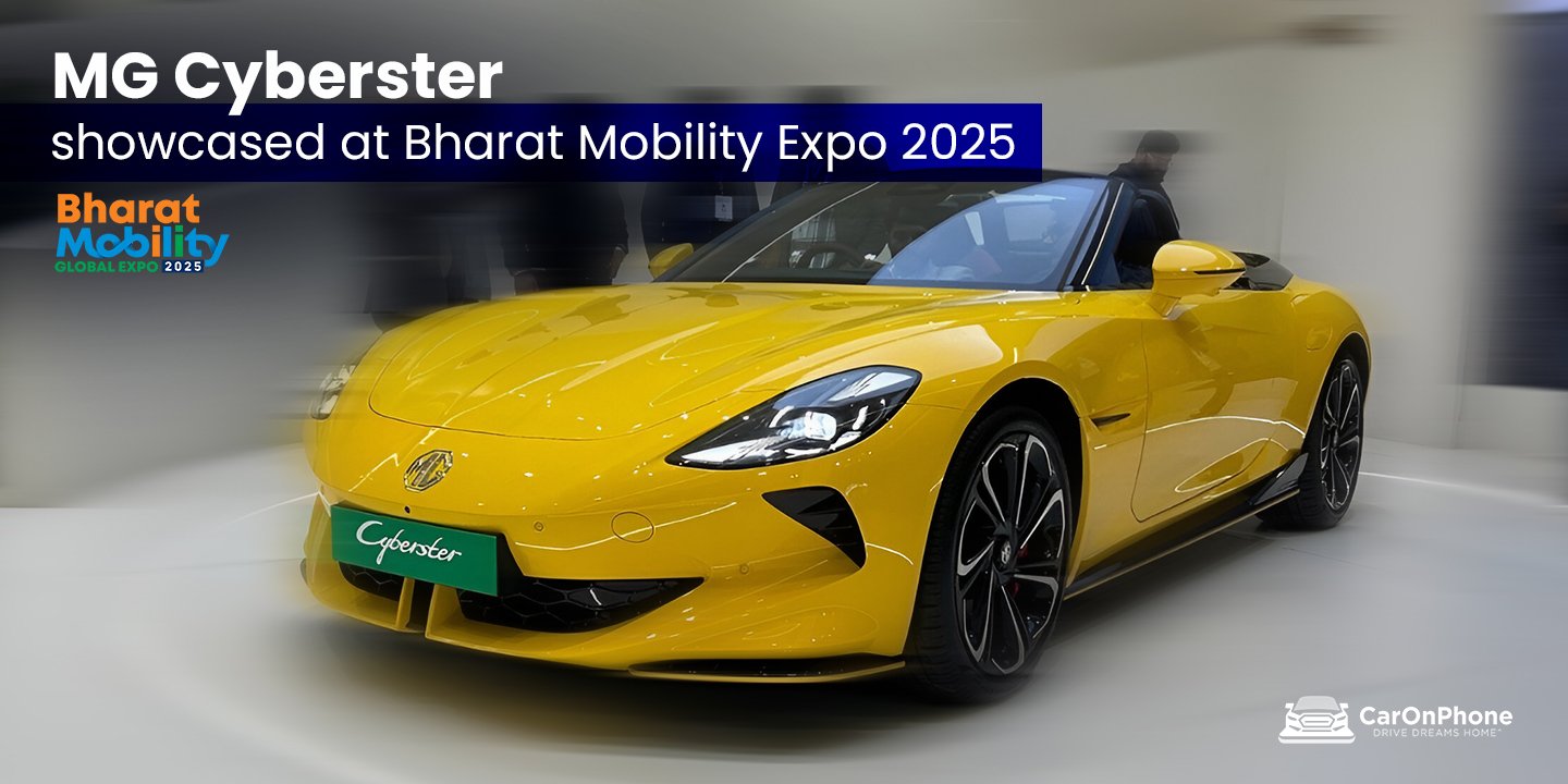 MG Cyberster showcased at Bharat Mobility Expo 2025