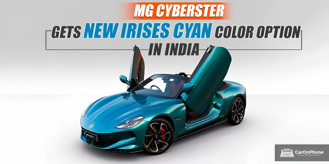 2026 MG Cyberster in new Irises Cyan color-shifting paint.