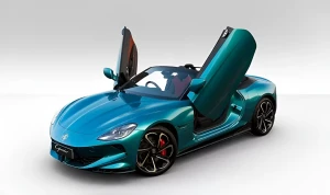 MG SELECT Unveils Irises Cyan Signature Color for MG Cyberster : Price Stays at Rs 75 Lakh