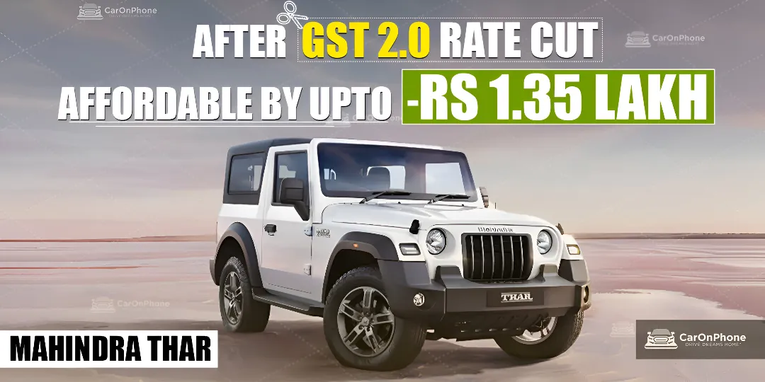 Mahindra Thar After GST Rate Cut, Affordable By Upto Rs 1.35 Lakh