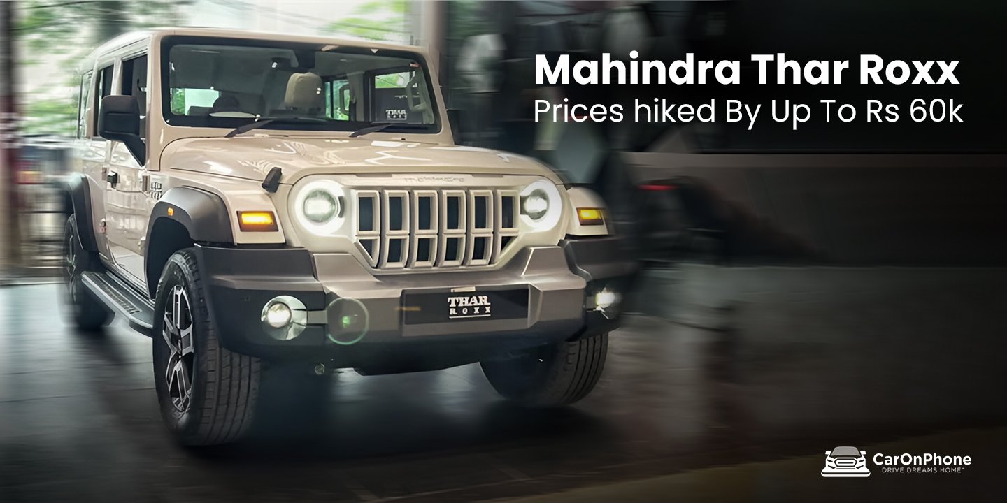 Mahindra Thar Roxx Prices hiked By Up To Rs 60k