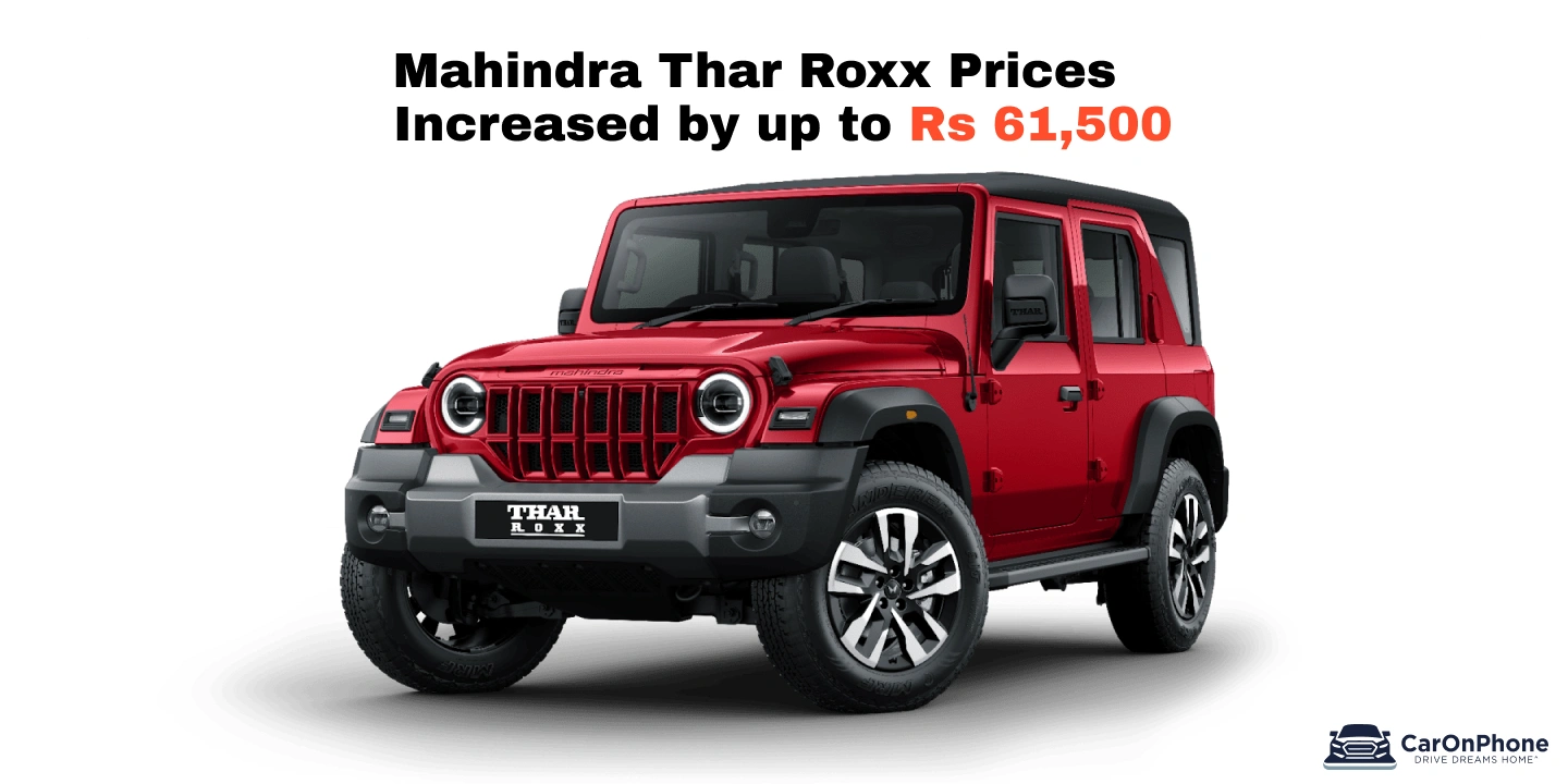 Mahindra Thar Roxx Prices Increased by up to Rs 61,500; Check New Variant-Wise Prices 1 Mahindra Thar Roxx Prices Increased by up to Rs 61,500; Check New Variant-Wise Prices
