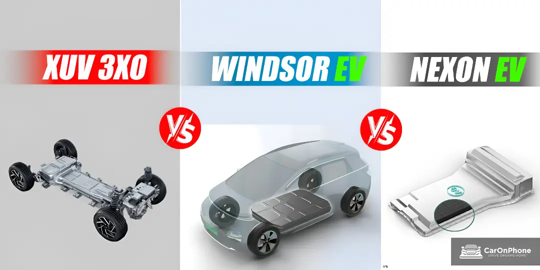 Mahindra XUV 3XO EV vs MG Windsor EV vs Nexon EV battery