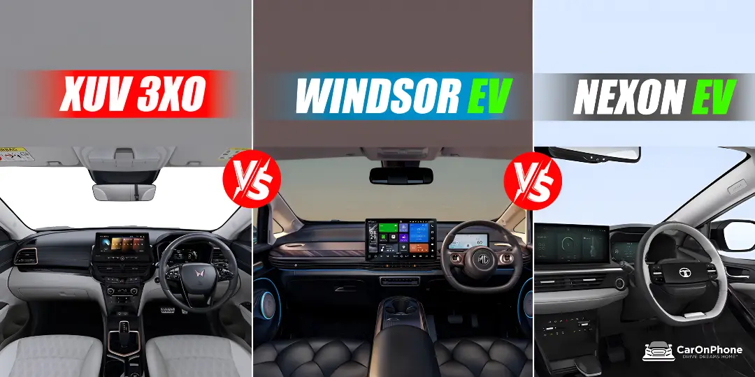 Mahindra XUV 3XO EV Vs Tata Nexon EV Vs MG Windsor EV Features And Technology 